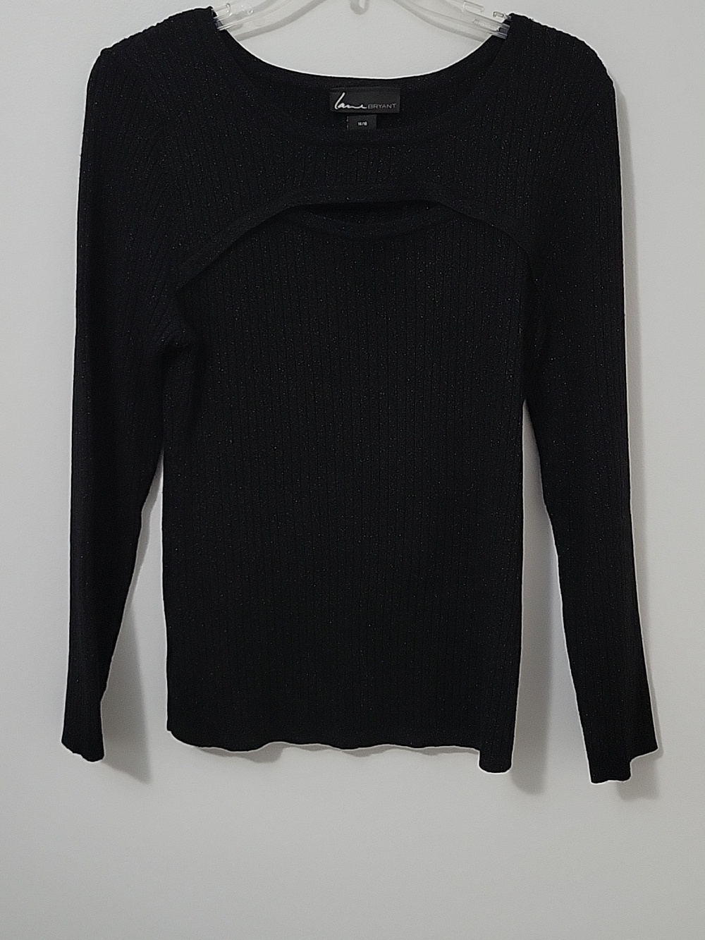 Lane Bryant Black Metallic Sweaters, Size 14/16
